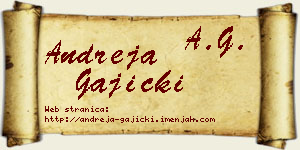 Andreja Gajicki vizit kartica